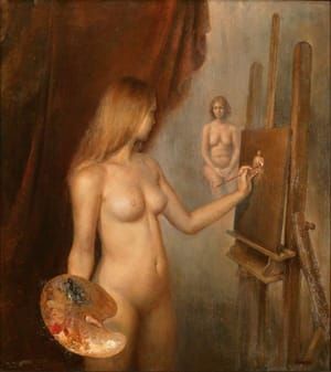 Artwork Title: Painting Session (self-portrait)