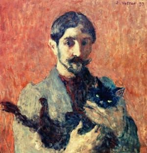 Artwork Title: Self Portrait with Cat