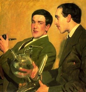 Artwork Title: Portrait of Peter Kapitza and Nikolai Semyonov