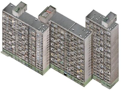 Artwork Title: Axonometric Housing Estate. Manhattan