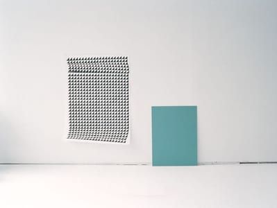 Artwork Title: Black and white and aqua