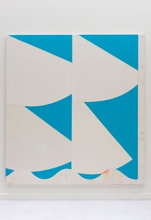 Artwork Title: Stage Right, (Summer Blue Vertical with Four Swipes)