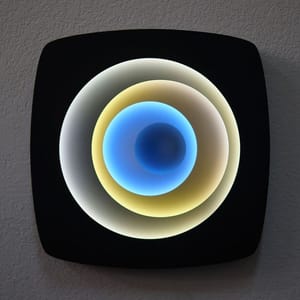 Artwork Title: Diagonally Offset Circles -- Sunset