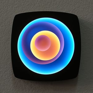Artwork Title: Diagonally Offset Circles -- Sunset