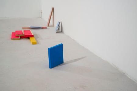 Artwork Title: Blue Sculpture (installation view)