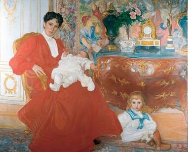 Artwork Title: Mrs. Dora Tamm and Her Two Eldest Sons