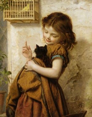 Artwork Title: Her Favorite Pets
