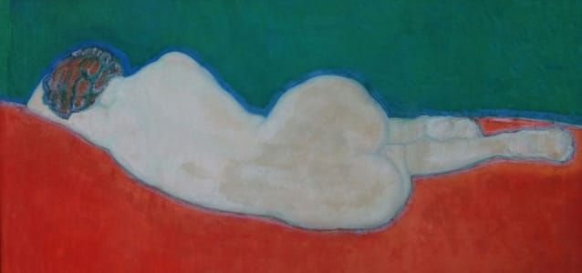 Artwork Title: Liggend naakt op de rug gezien (Lying nude seen from the back)
