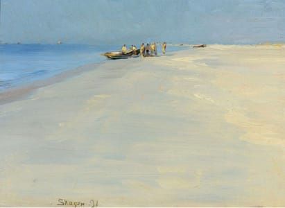 Artwork Title: Fishermen on the Beach at Skagen