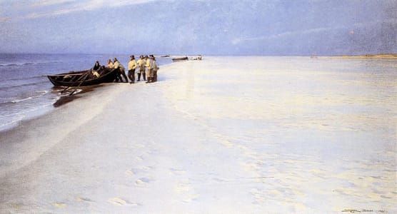 Artwork Title: Fishermen on the Beach at Skagen