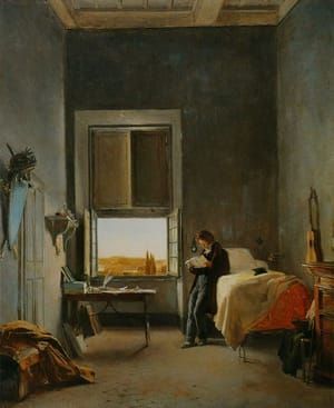 Artwork Title: The Artist in His Room at the Villa Medici, Rome