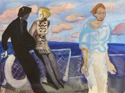 Artwork Title: НА ПАЛУБЕ (On the Deck) 1974