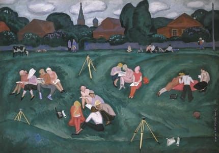 Artwork Title: Студенты на практике (Students Practicing)