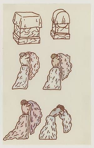 Artwork Title: Untitled (Figures and Tombs)
