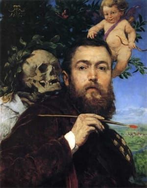 Artwork Title: Self Portrait  with Love and Death