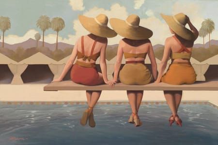 Artwork Title: Poolside Gossip
