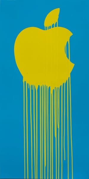 Artwork Title: Liquidated Apple - Blue
