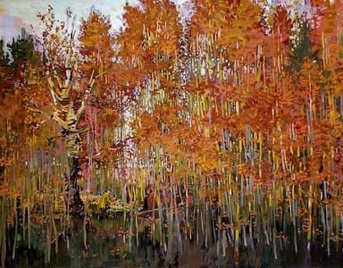 Artwork Title: Red Aspens