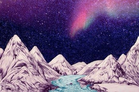 Artwork Title: Mountains, a place I've never been to