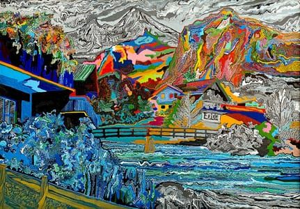 Artwork Title: Mountain Chalet