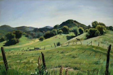Artwork Title: Fence along the Ranch Ridge