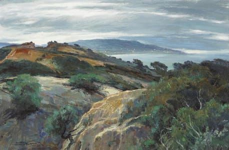 Artwork Title: La Jolla Bay as seen from Torrey Pines Reserve