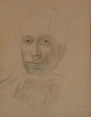 Artwork Title: Etude de la tête du peintre Louis Merlin (Study of the Head of the Painter Louis Merlin)