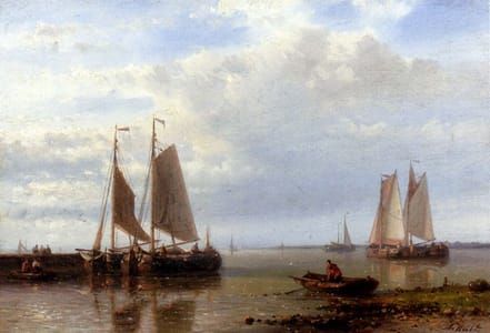 Artwork Title: Shipping In A Calm Estuary