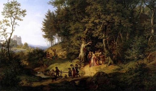 Artwork Title: Bridal Procession In A Spring Landscape
