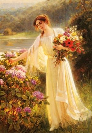 Artwork Title: Gathering Flowers