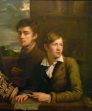 Artwork Title: Self Portrait with Johann Peter Weyer