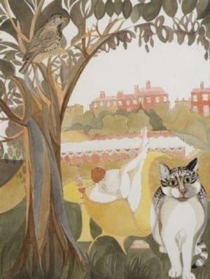 Artwork Title: Woman and Cat