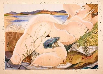Artwork Title: Woman and Frog