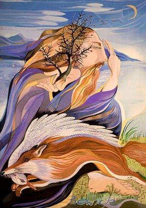Artwork Title: Man, Fox and Goose
