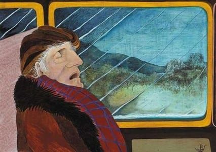 Artwork Title: Miss M. on Kerry Train
