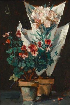 Artwork Title: Still Life with Potted Geraniums