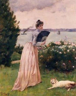 Artwork Title: Woman with a Fan