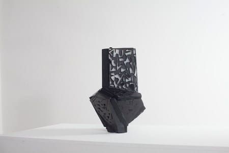 Artwork Title: Black Relief Vessel