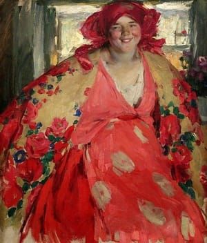 Artwork Title: A Peasant Woman in Red