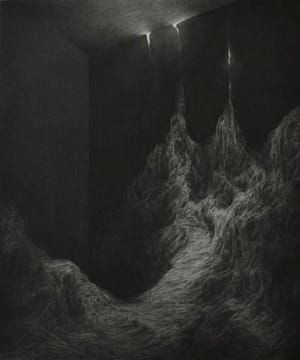 Artwork Title: Série 'Enfermement' (pierre noire)