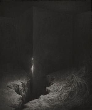 Artwork Title: Série 'Enfermement' (pierre noire)