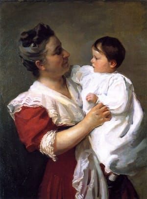 Artwork Title: Mrs. Stedman Buttrick (Olive Bagley) And Son John