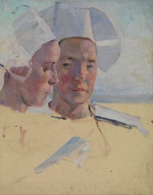 Artwork Title: Study of Two Breton Women, Concarneau, France