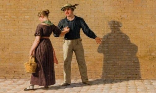 Artwork Title: Sailor Taking Leave of His Girlfriend