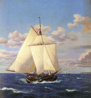 Artwork Title: En Dansk Yacht Passerer Stevns