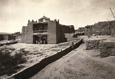 Artwork Title: Old Mission Church, Zuni Pueblo, New Mexico Pictured In 1873