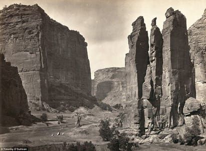 Artwork Title: Tents Can Be Seen (bottom, Centre) At A Point Known As Camp Beauty Close To Canyon Walls In Canyon D