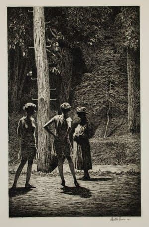 Artwork Title: Under the Street Lamp