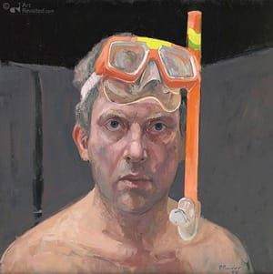 Artwork Title: Zelfportret met snorkel