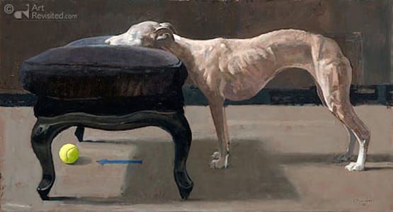 Artwork Title: Hond met gele ball (Dog with Yellow Ball)